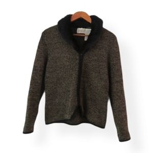 JESSICA M vintage Faux Fur Cardigan